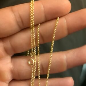 Sterling Silver 925 Gold Plated Rolo Chain 1.4mm - CH366